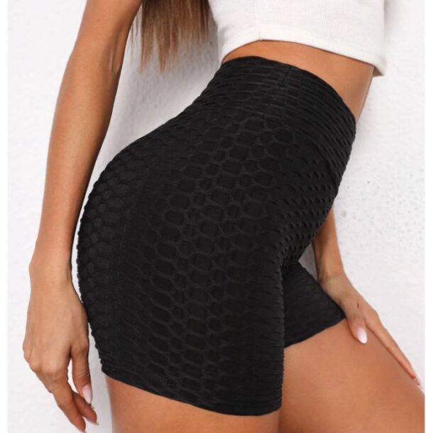 EZwear Wide Waistband Textured Knit Biker Shorts